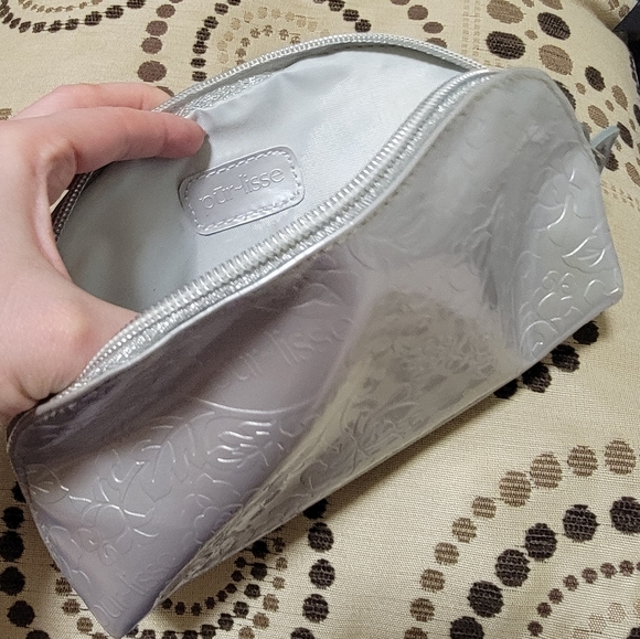 Purlisse  Silver Cosmetic Makeup Bag - Picture 7 of 14